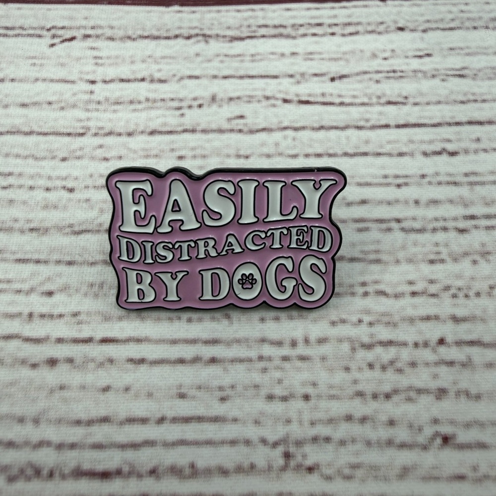 Pink Dog Lover Enamel Pin